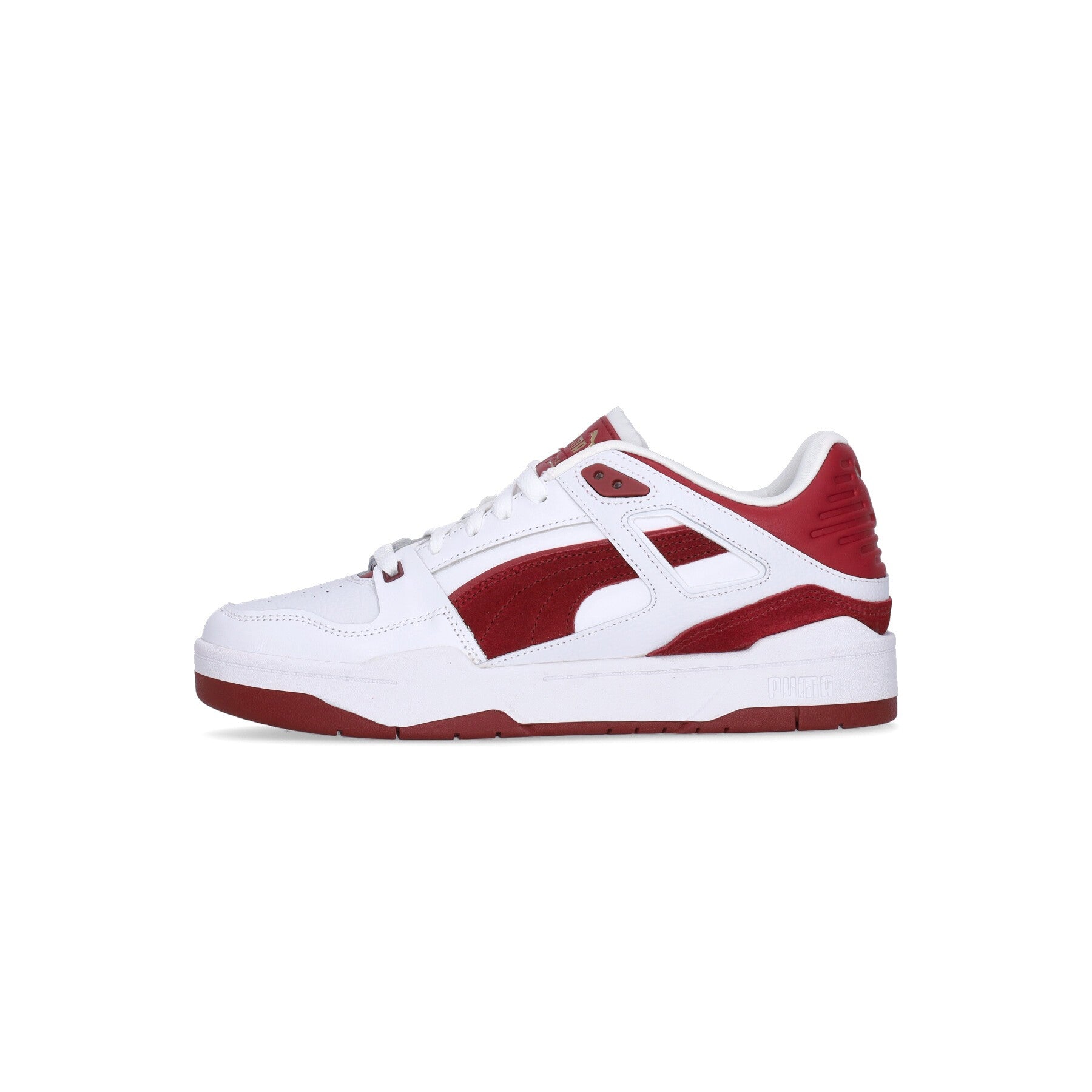 Puma, Scarpa Bassa Uomo Slipstream Suede Fs, White/intense Red