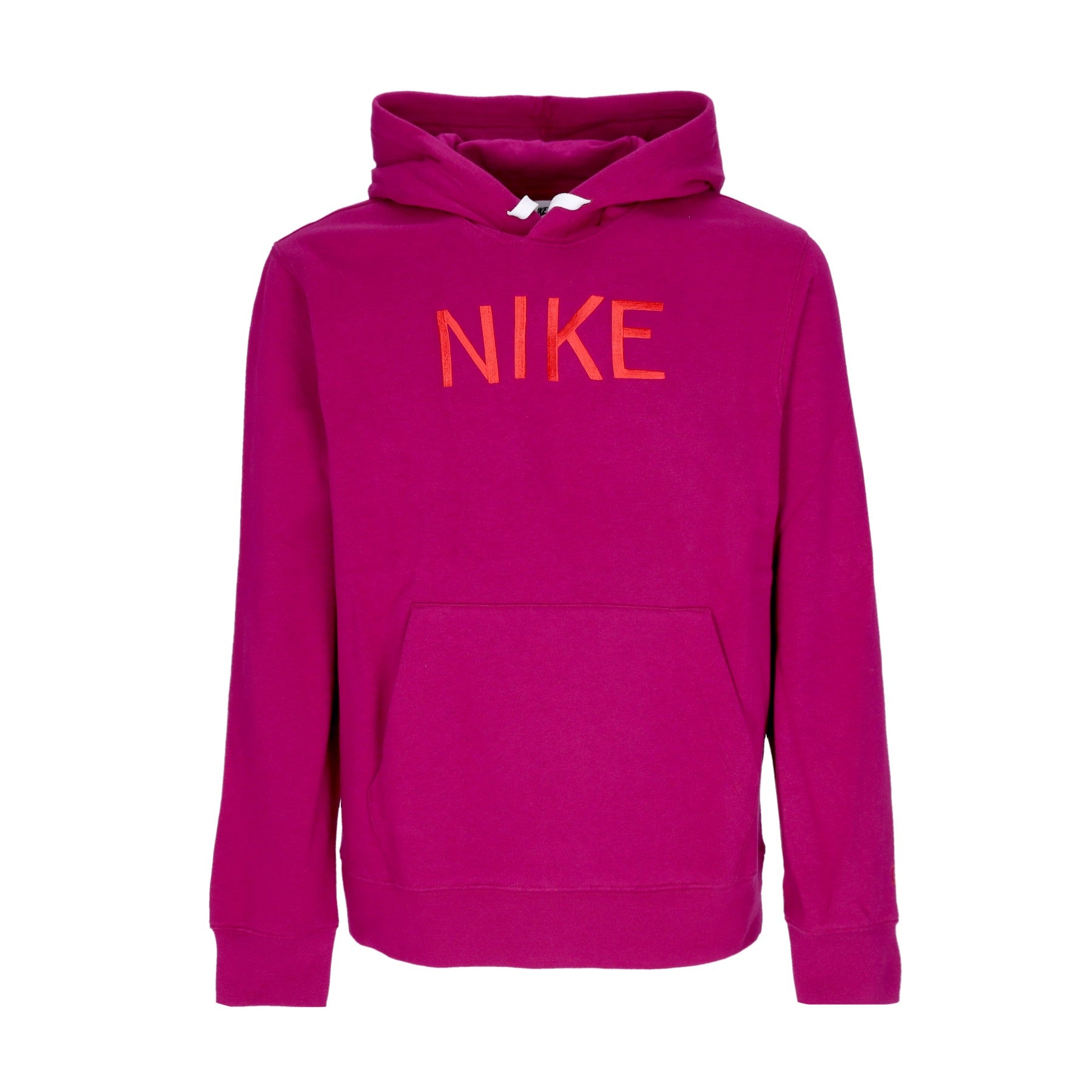 Nike, Felpa Cappuccio Uomo Sportswear Hbr-c Bb Pullover Hoodie, Dynamic Berry/white/white