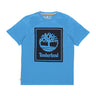 Timberland, Maglietta Uomo Stack Logo Tee, Sea Of Belize/black