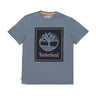 Timberland, Maglietta Uomo Stack Logo Tee, Balsam Green/black