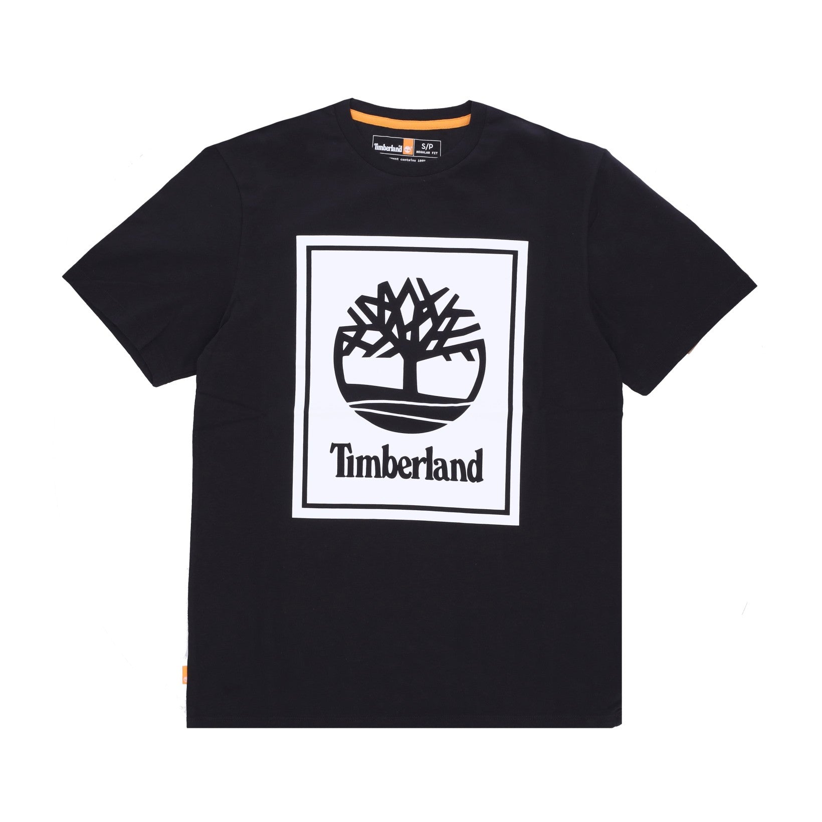Timberland, Maglietta Uomo Stack Logo Tee, Black/white