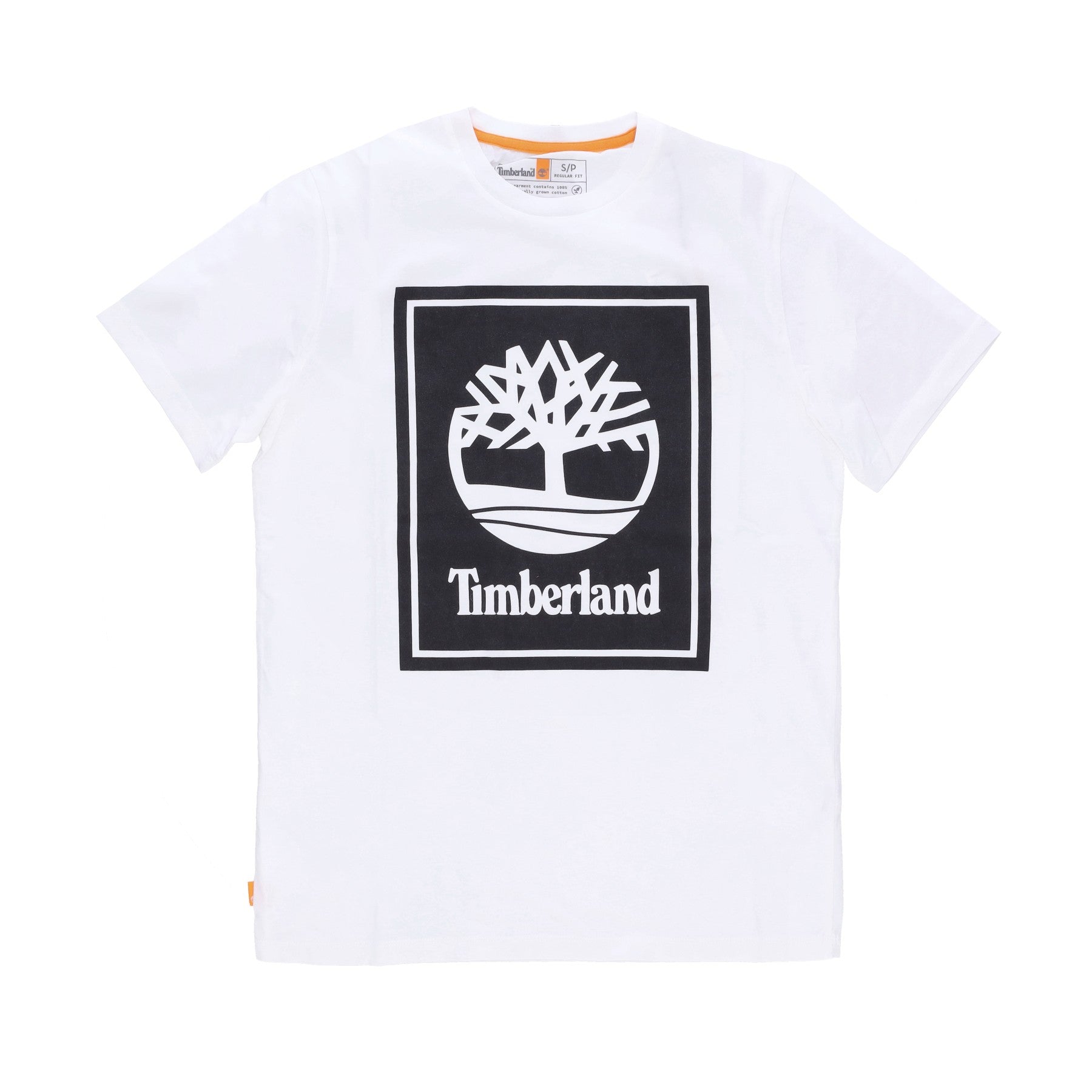 Timberland, Maglietta Uomo Stack Logo Tee, White/black