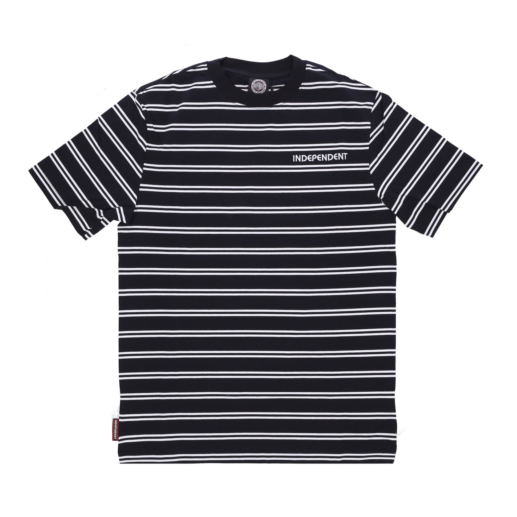 Independent, Maglietta Uomo Bauhaus Striped Tee, Black