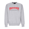 Thrasher, Felpa Girocollo Uomo Godzilla Logo Crewneck, Light Steel