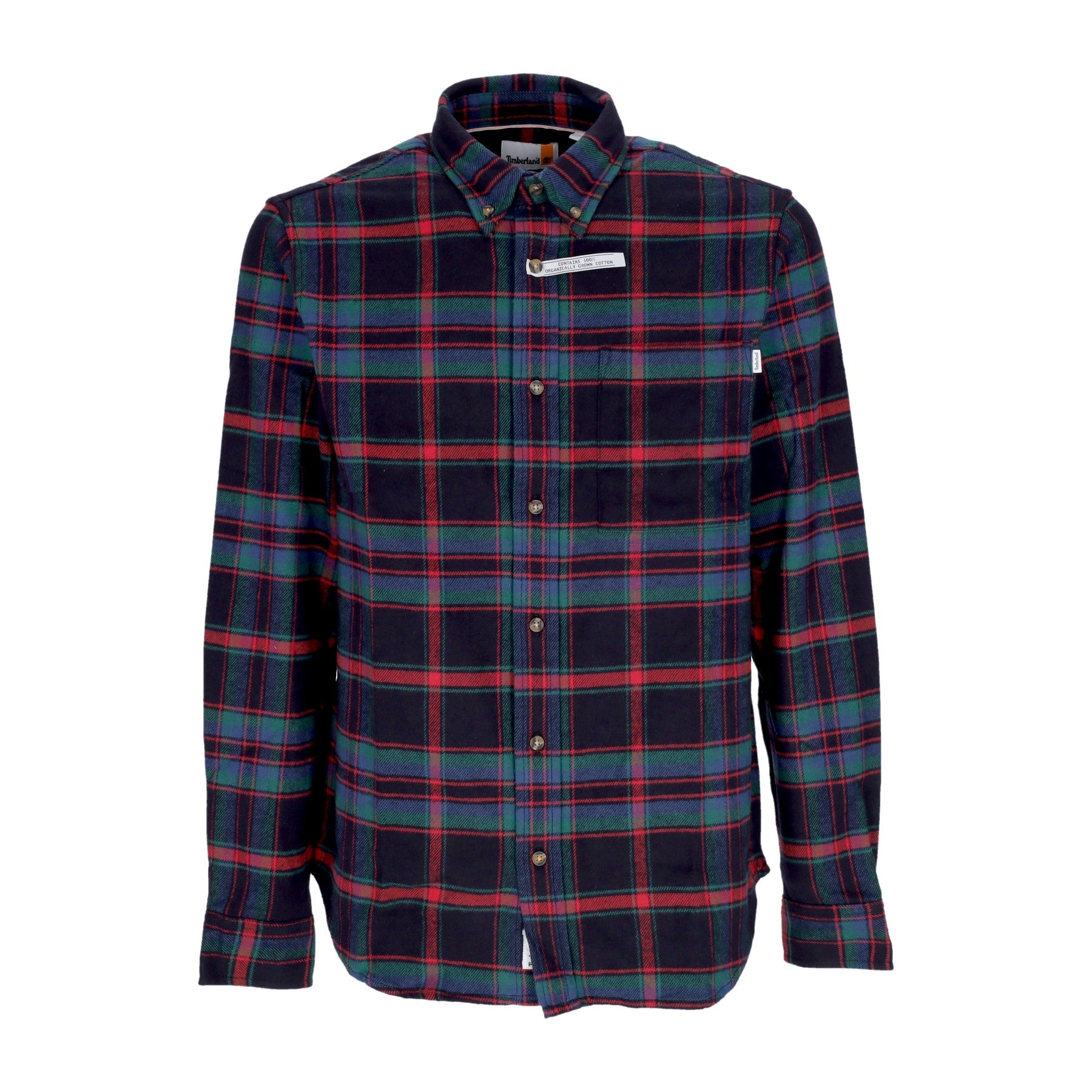 Timberland, Camicia Manica Lunga Uomo Flannel Plaid Shirt, Scarlet Sage