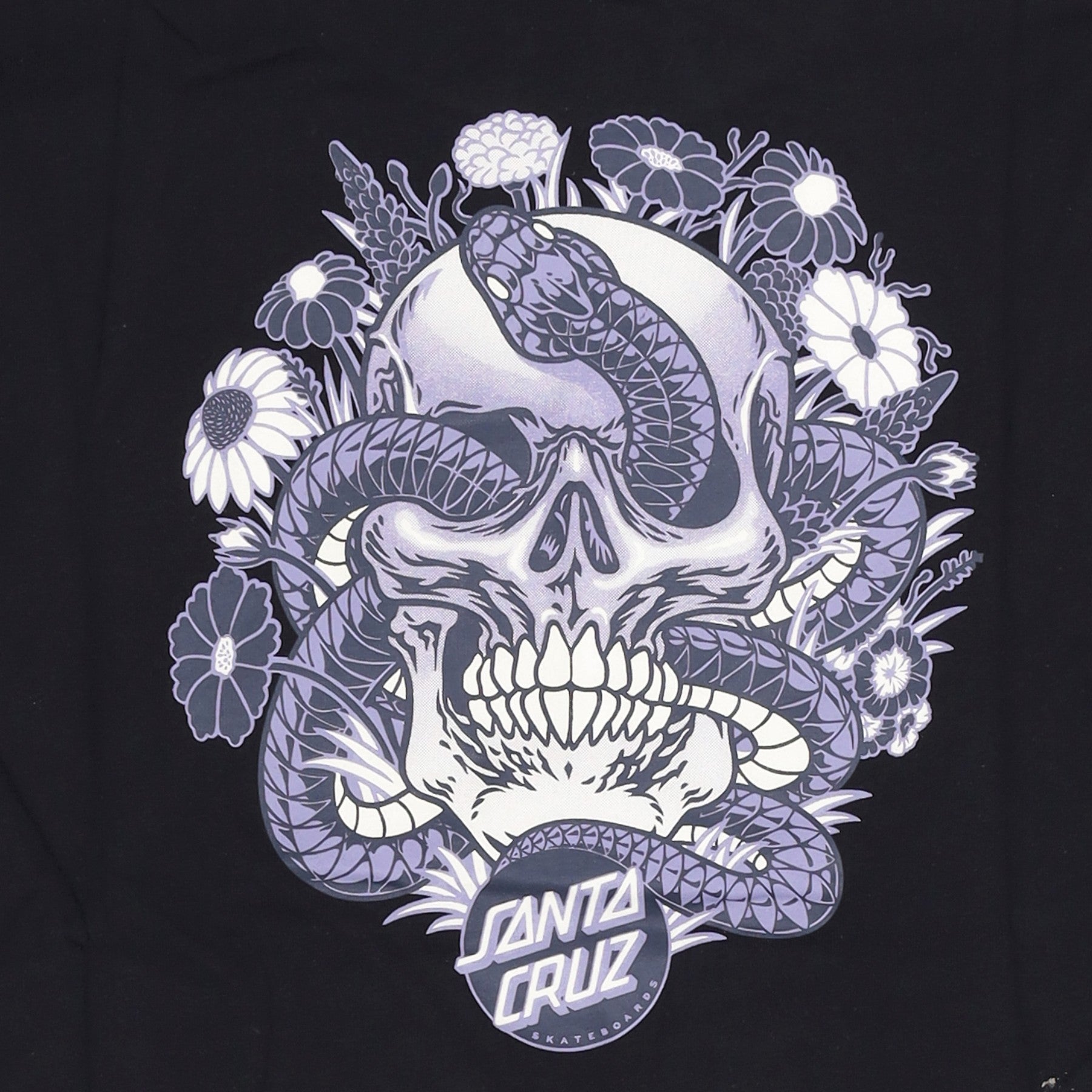 Men's Botanic Skull Tee Black T-Shirt