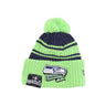 New Era, Cappello Pom Pom Uomo Nfl Sideline Sport Knit Cw Seasea, Original Team Colors