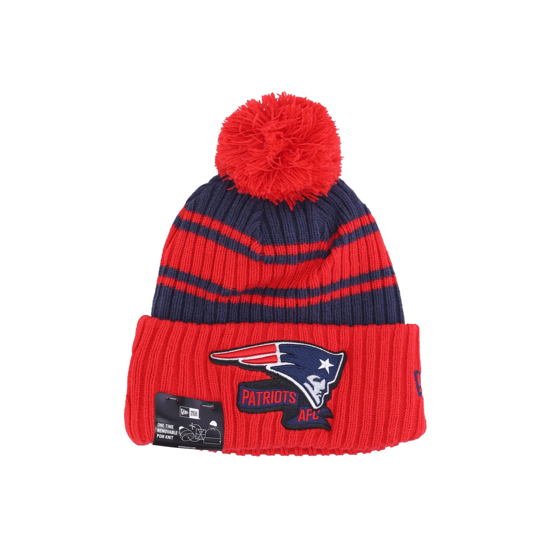 New Era, Cappello Pom Pom Uomo Nfl Sideline Sport Knit Cw Neepat, Original Team Colors