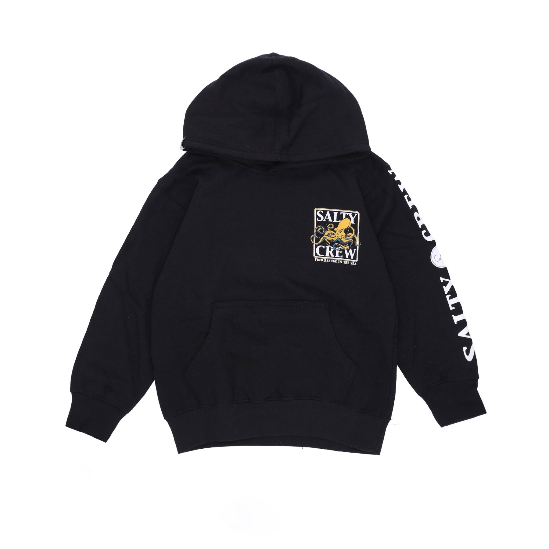 Salty Crew, Felpa Cappuccio Ragazzo Ink Slinger Fleece Hoodie, Black