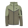 Nike, Felpa Leggera Cappuccio Zip Uomo Sportswear Tech Fleece Hoodie, Alligator/medium Olive/black