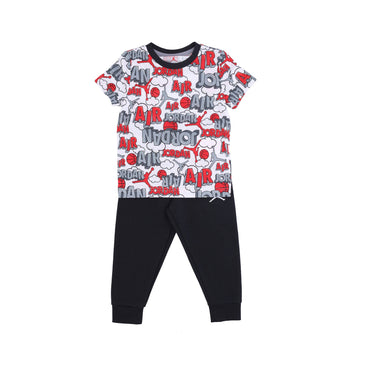 Jordan, Set T-shirt+pantalone Bambino Air Comic Aop Tee And Pant Set, Black