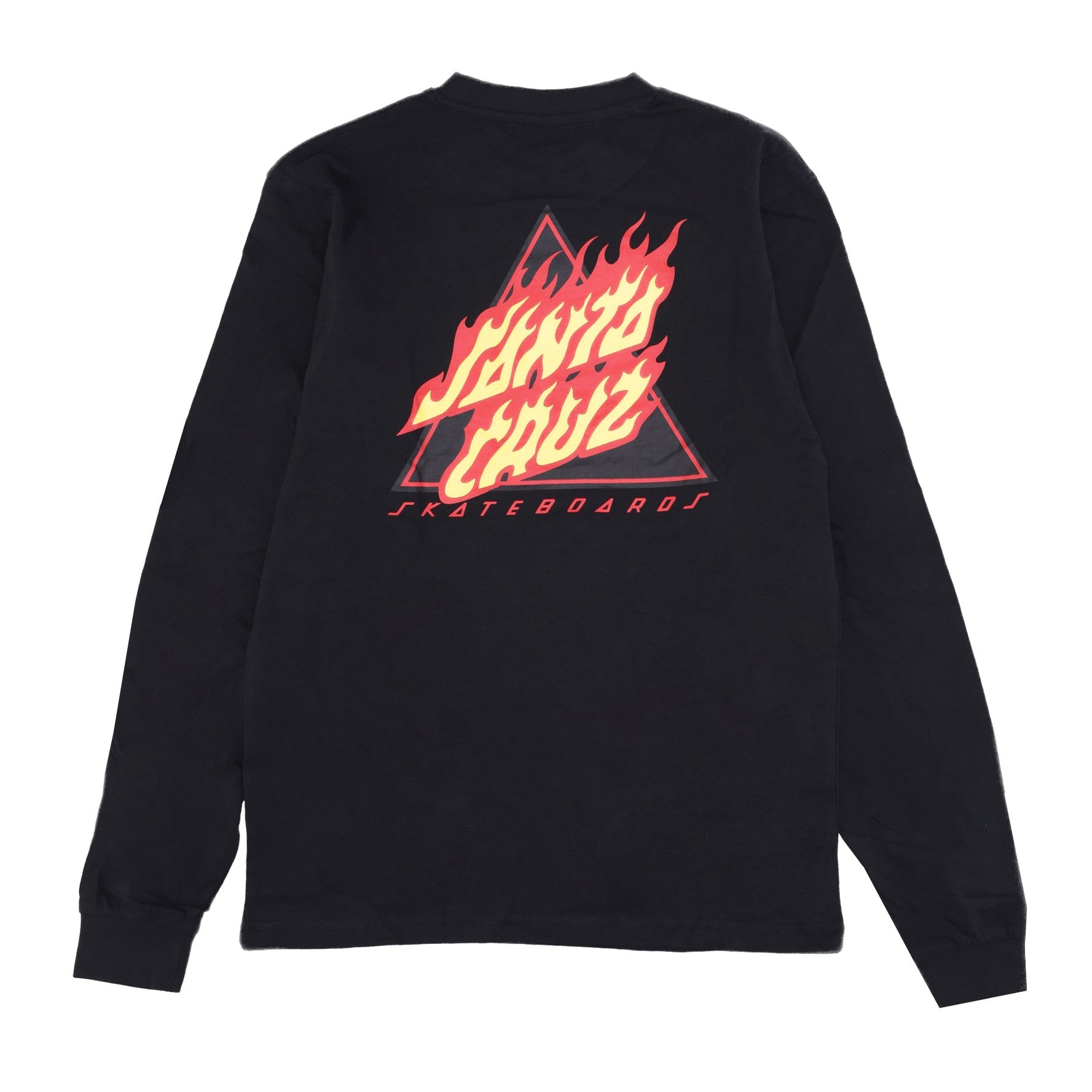 Santa Cruz, Maglietta Manica Lunga Uomo Flamed Not A Dot L/s Tee, Black