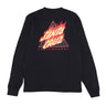 Santa Cruz, Maglietta Manica Lunga Uomo Flamed Not A Dot L/s Tee, Black