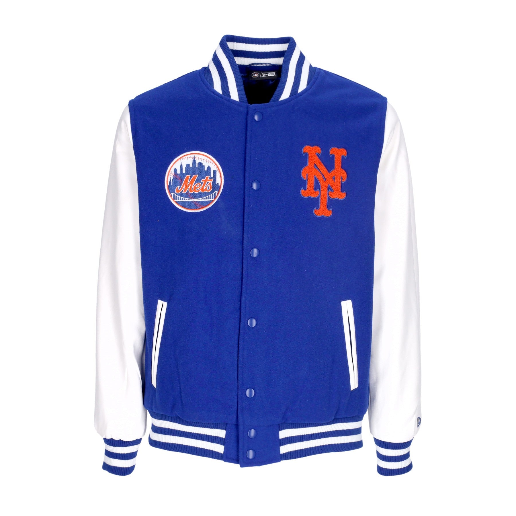 New Era, Giubbotto College Uomo Mlb Wordmark Varsity Jacket Neymet, Bright Royal