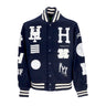 Huf, Giubbotto College Uomo 20 Year Classic H Varsity Jacket, Navy