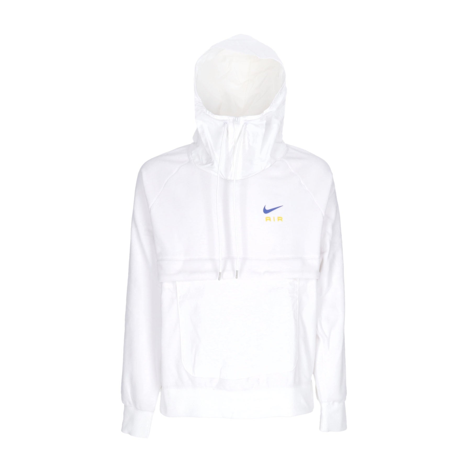 Nike, Felpa Cappuccio Uomo Sportswear Air Tf Winterized Hoodie, White/speed Yellow
