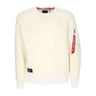 Alpha Industries, Felpa Girocollo Uomo Teddy Sweater, Off White