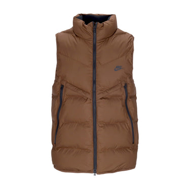 Nike, Piumino Smanicato Uomo Storm-fit Windrunner Pl-fid Vest, Cacao Wow/cacao Wow/black