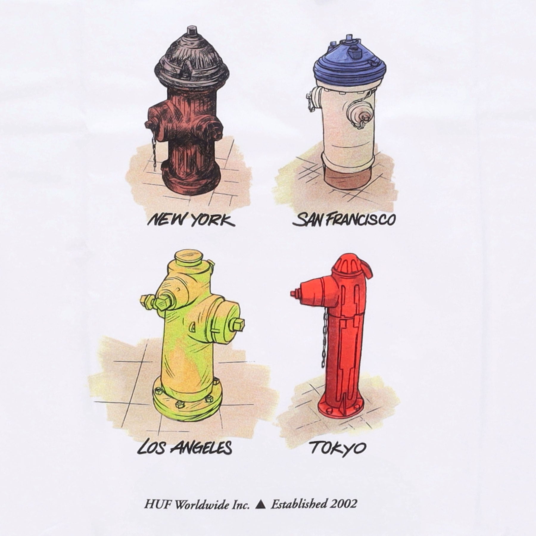 Huf, Maglietta Uomo All Cities Tee, 