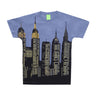 Huf, Maglietta Uomo Skylined Tee, Blue