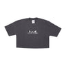Huf, Maglietta Corta Donna Washed Crop Tee, Gun Metal
