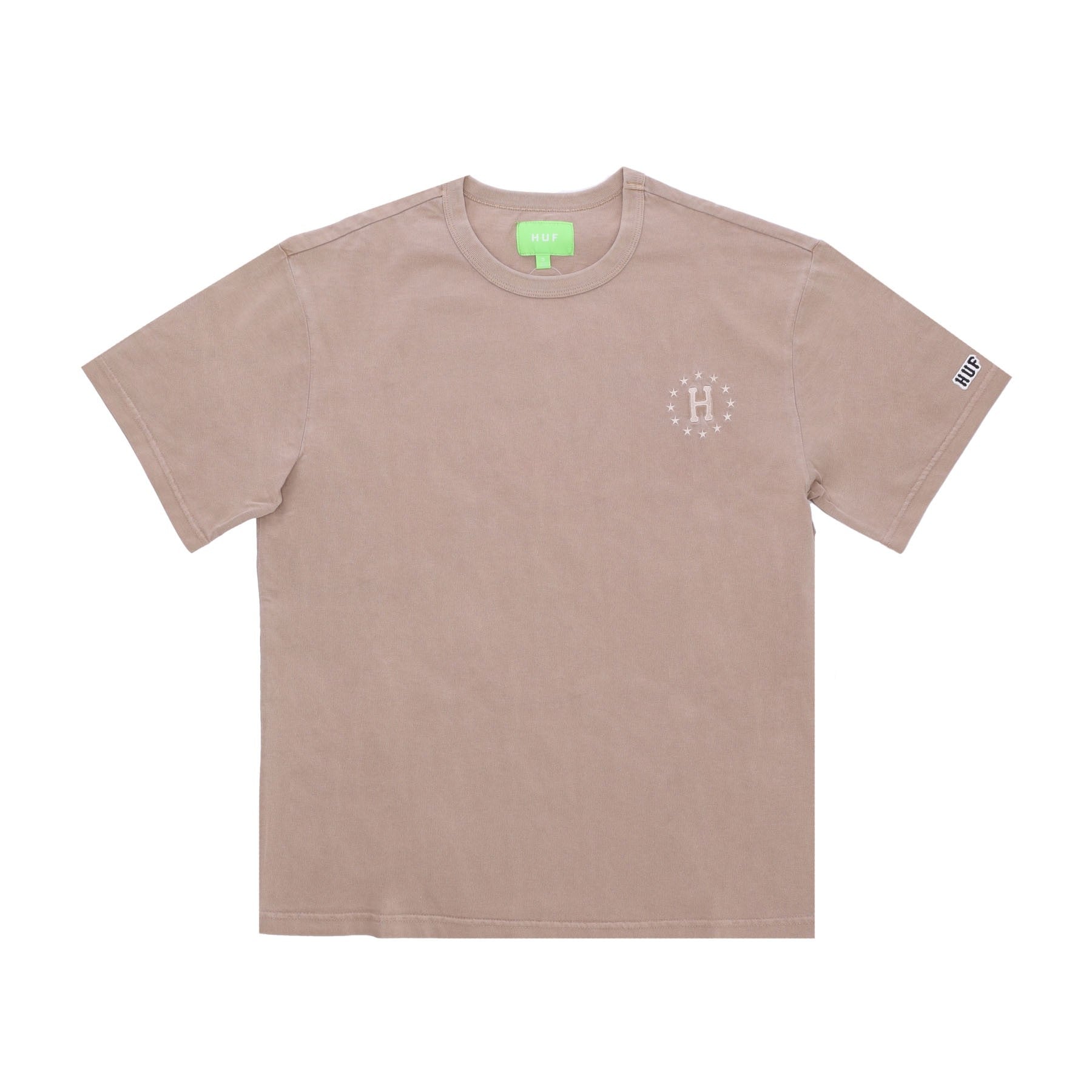 Huf, Maglietta Uomo 12 Galaxies Faded Relaxed Top, Khaki