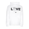 Atipici, Felpa Cappuccio Uomo Follow Your Art Love Hoodie, White