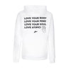 Atipici, Felpa Cappuccio Uomo Follow Your Art Love Your Body Hoodie, White