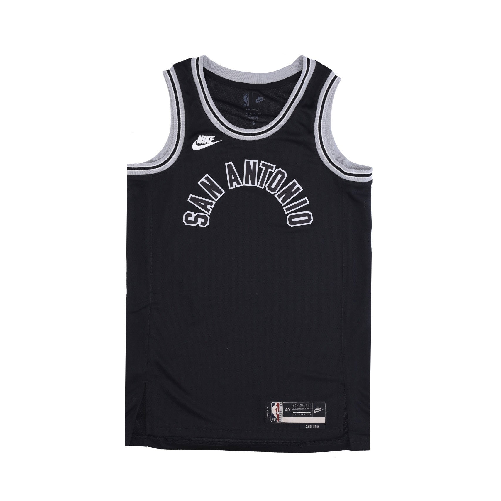 Canotta Basket Uomo Nba Dri-fit Swingman Jersey Hwc B22 Sanspu Black/fit Silver/fit Silver