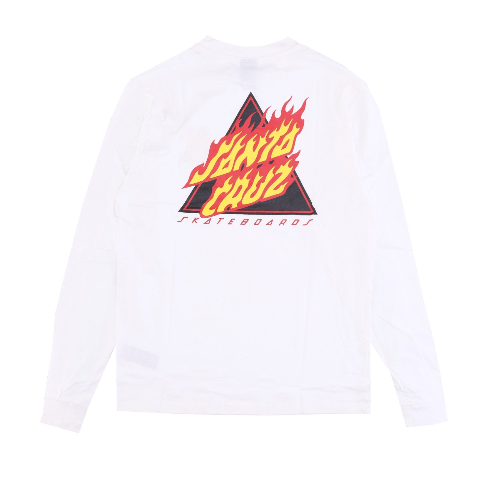 Santa Cruz, Maglietta Manica Lunga Uomo Flamed Not A Dot L/s Tee, White