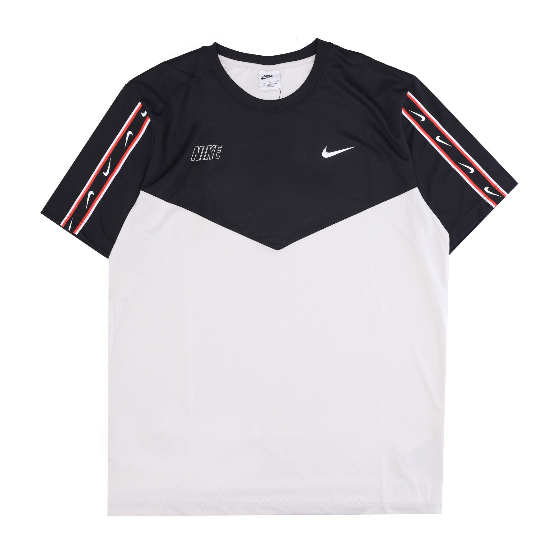 Nike, Maglietta Uomo Sportswear Repeat Sw Pk Tee, Light Bone/black/white