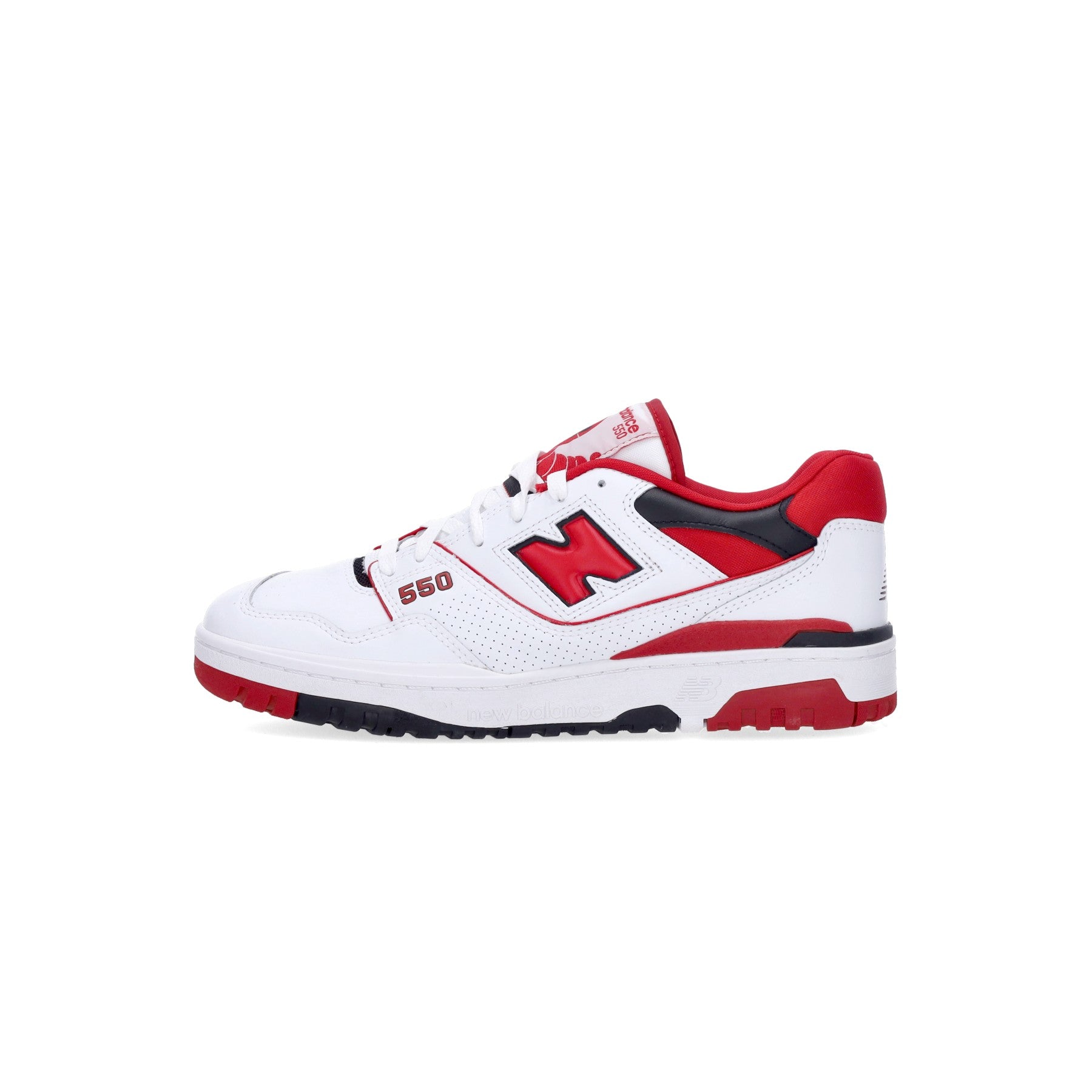 New Balance, Scarpa Bassa Uomo 550, White/red