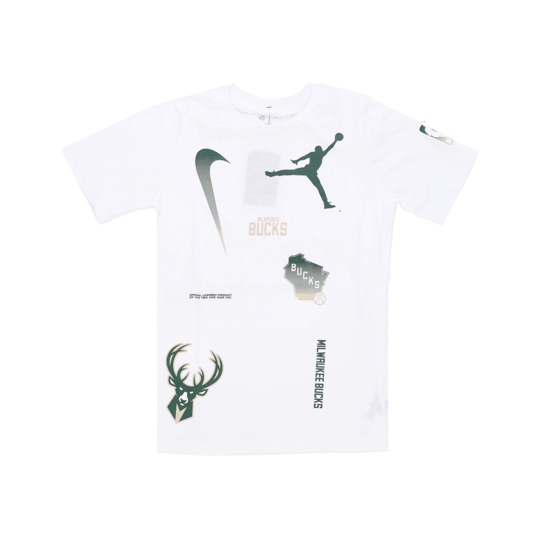 Jordan Nba, Maglietta Ragazzo Nba Courtside Statement Max90 Tee Milbuc, Original Team Colors