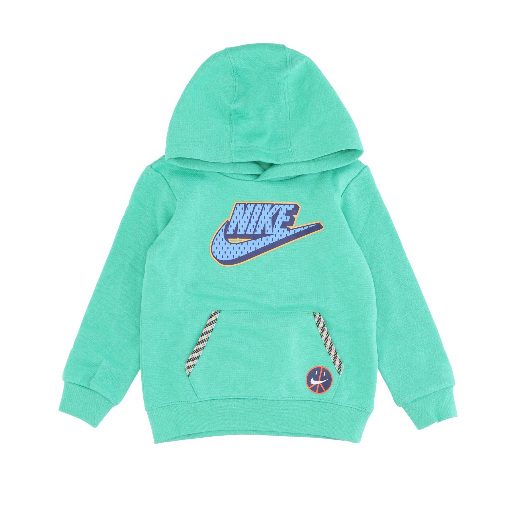 Nike, Felpa Cappuccio Bambino Great Outdoor Gfx Po Hoodie, Green Shock