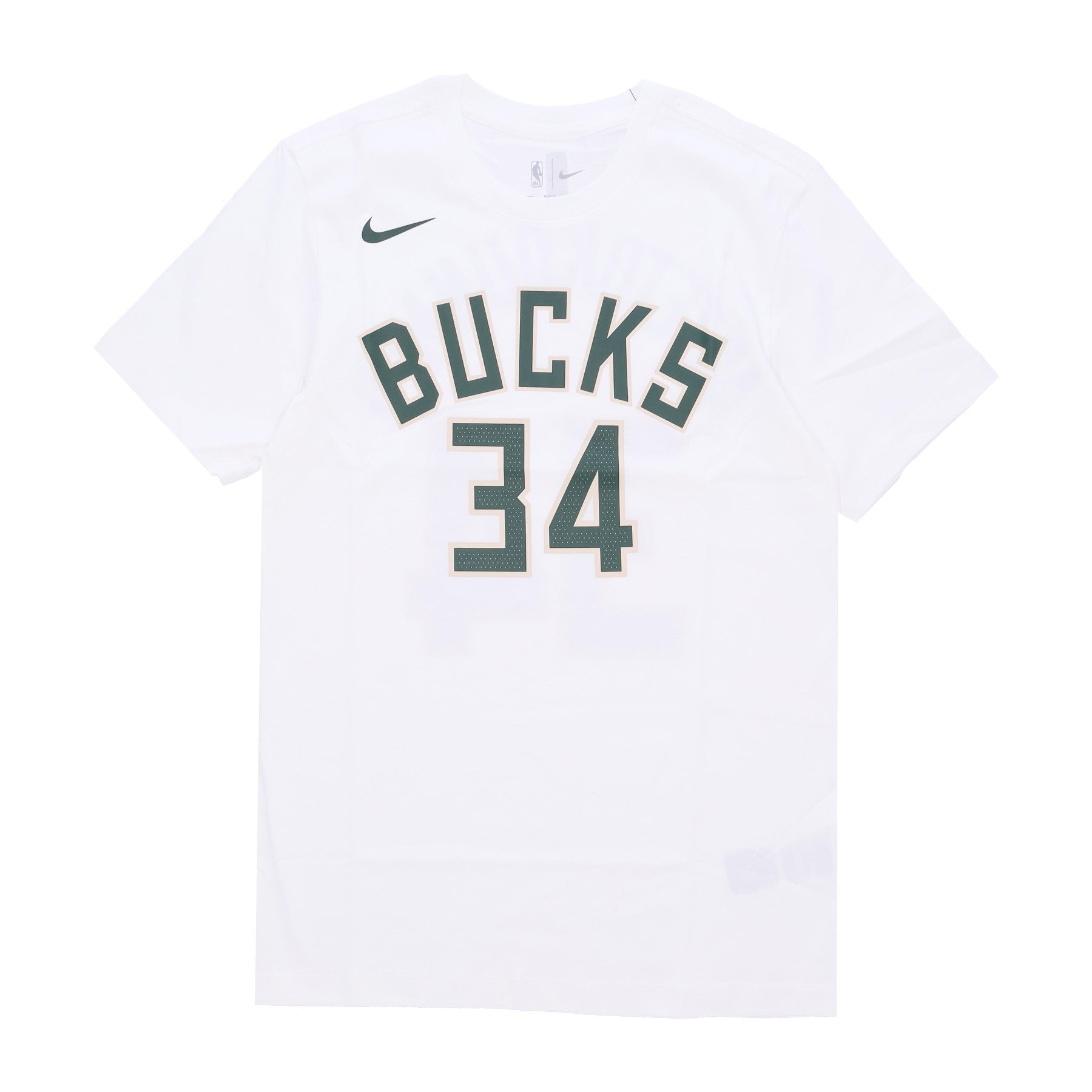 Nike Nba, Maglietta Uomo Nba Essential Tee No 34 Giannis Antetokounmpo Milbuc, White