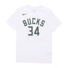 Nike Nba, Maglietta Uomo Nba Essential Tee No 34 Giannis Antetokounmpo Milbuc, White
