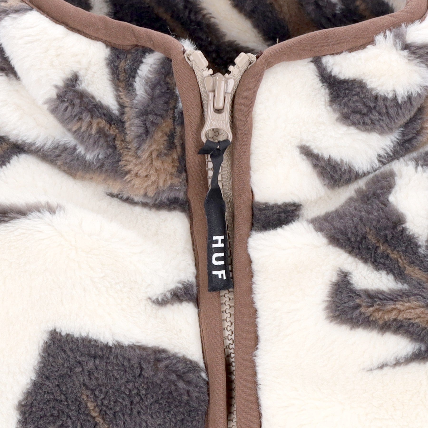 Huf, Orsetto Uomo Lowell Jacquard Sherpa Zip, 