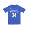 Nike Nba, Maglietta Ragazzo Nba City Edition No 34 Giannis Antetokounmpo Tee Milbuc, Original Team Colors