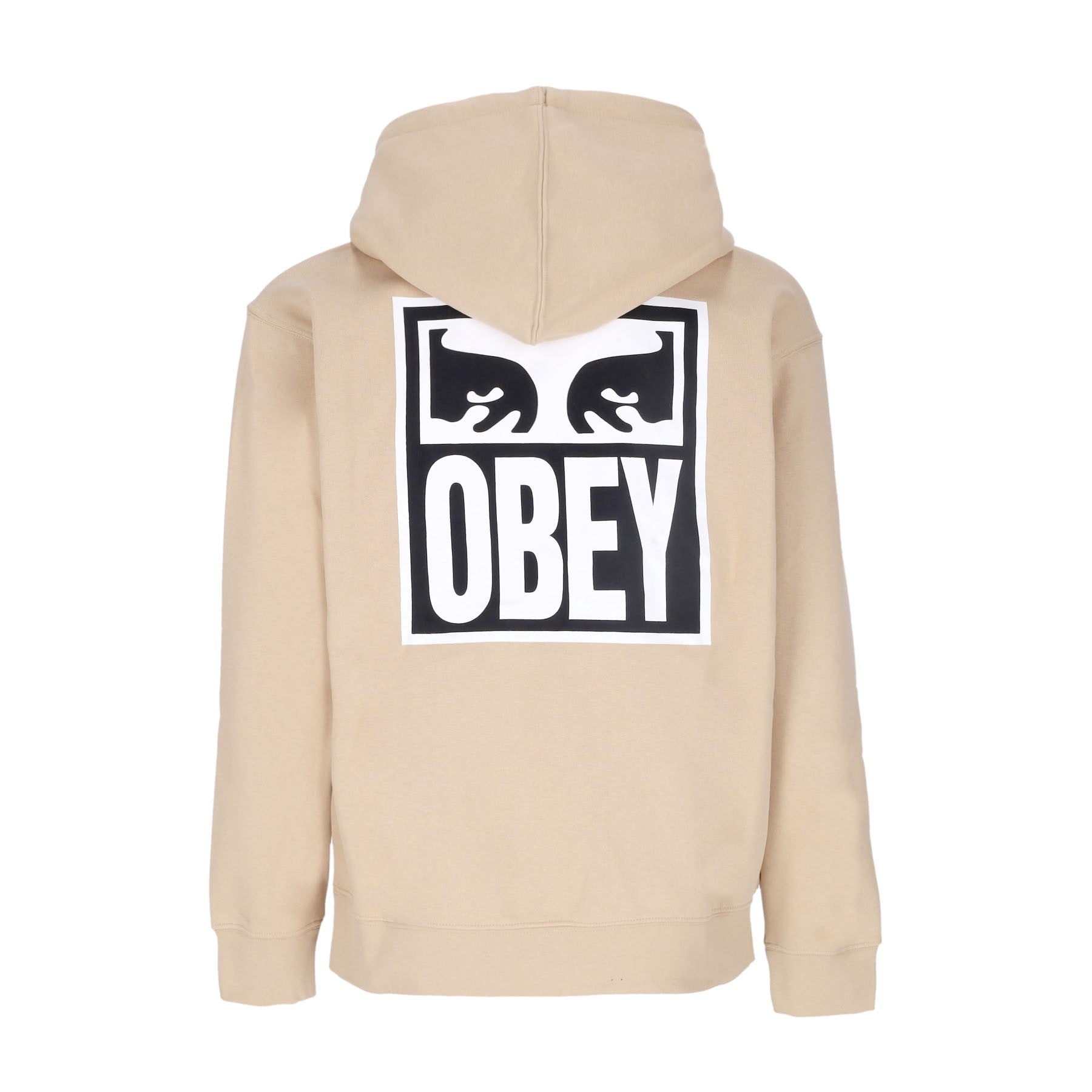 Obey, Felpa Cappuccio Uomo Eyes Icon Hood Premium Fleece, Oat Milk