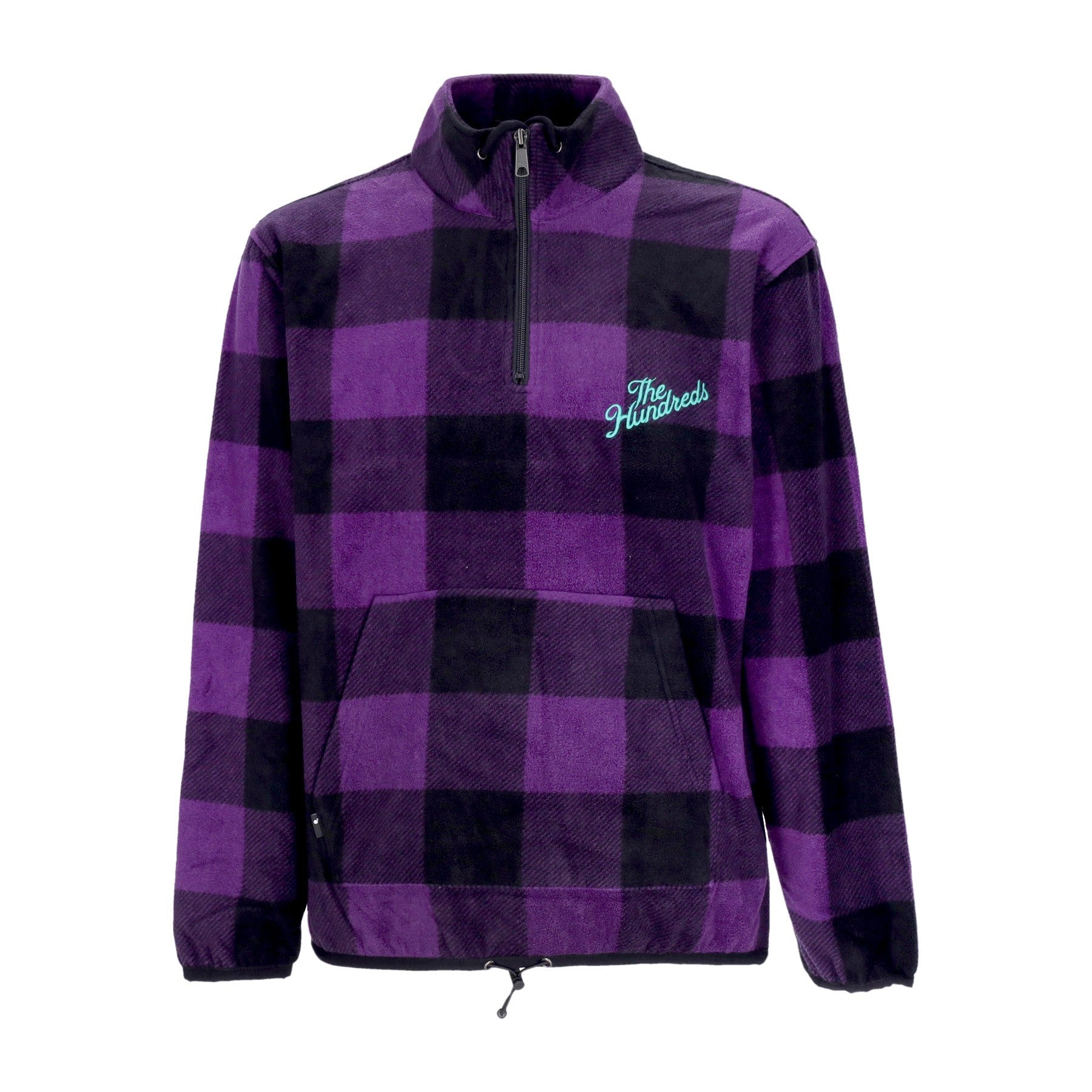 The Hundreds, Felpa Collo Alto Uomo Buffalo Mock Neck Pullover, Purple