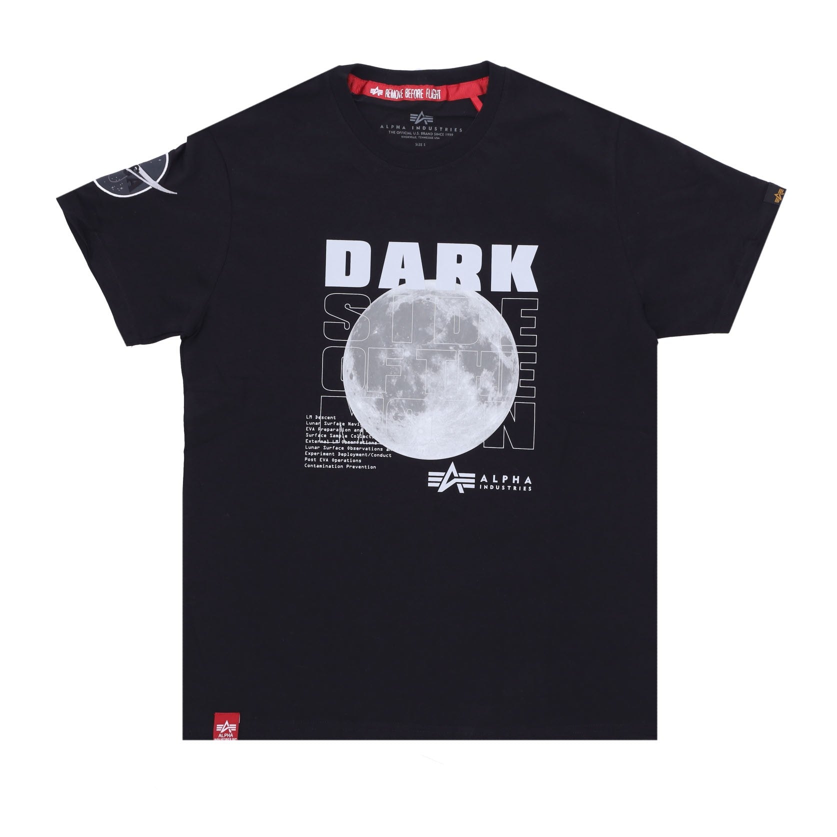 Alpha Industries, Maglietta Uomo Dark Side Tee, Black Reflective
