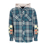 Primitive, Camicia Manica Lunga Cappuccio Uomo Layne Two-fer Flannel, Dark Green