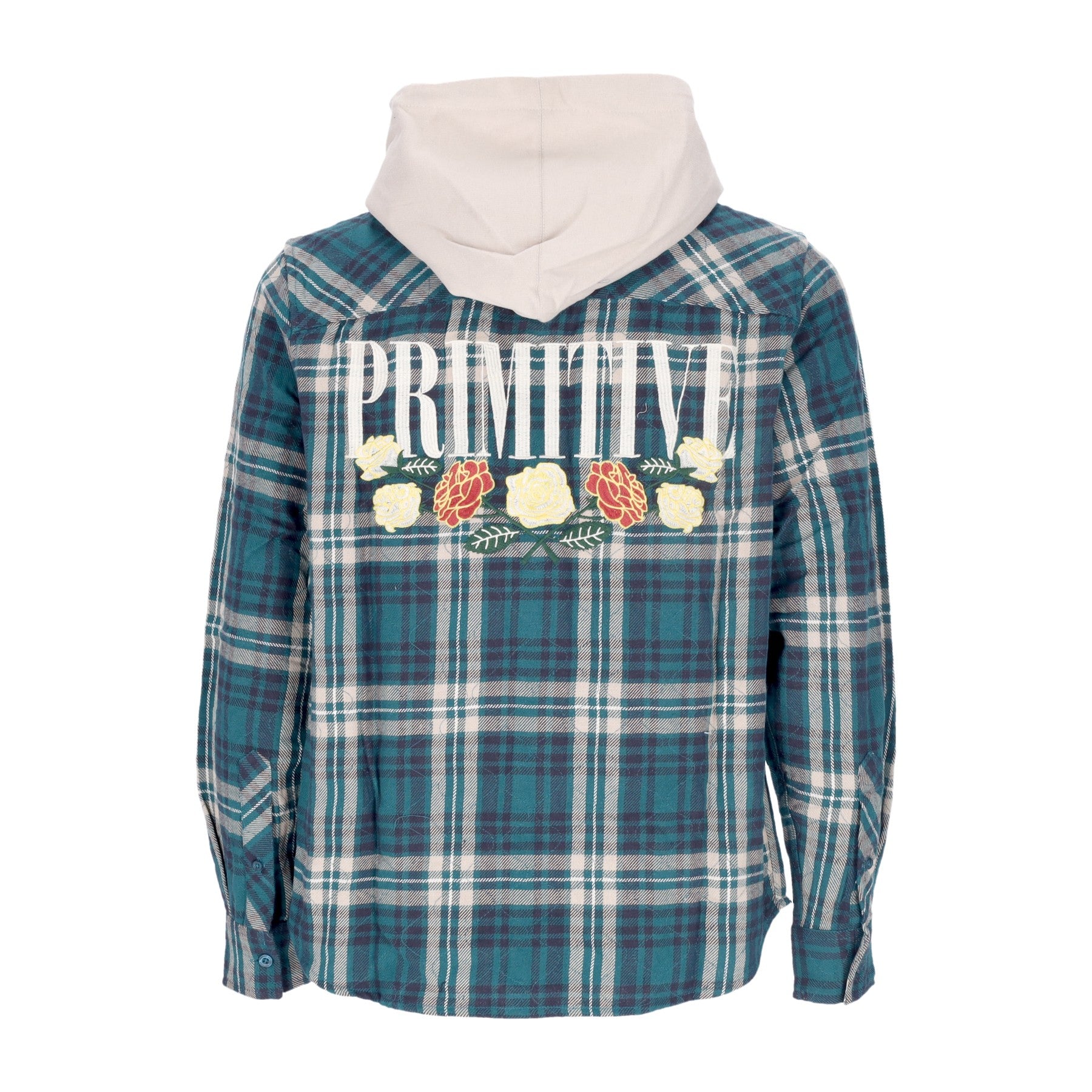 Primitive, Camicia Manica Lunga Cappuccio Uomo Layne Two-fer Flannel, 
