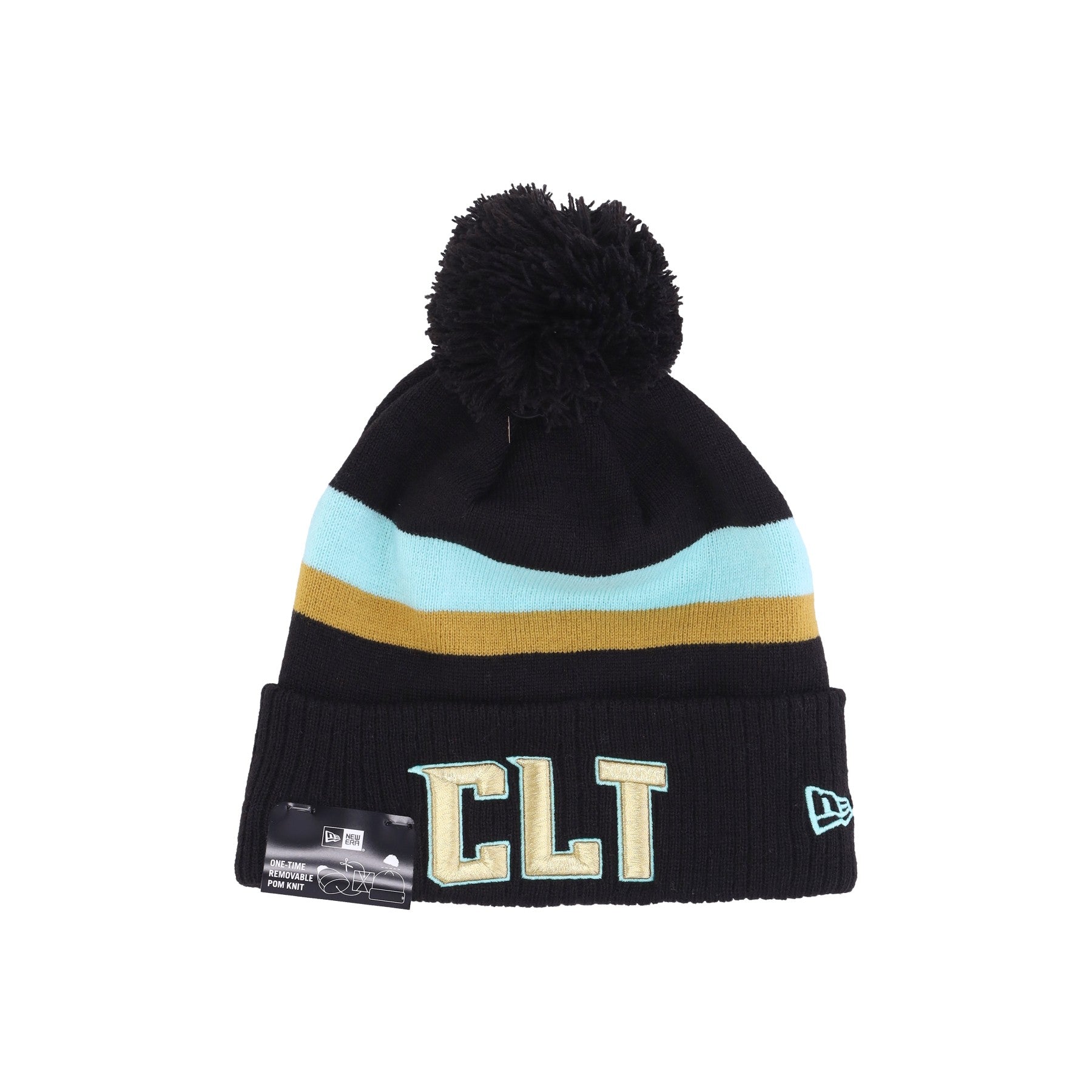 New Era, Cappello Pom Pom Uomo Nba City Night Knit Chahor, Original Team Colors