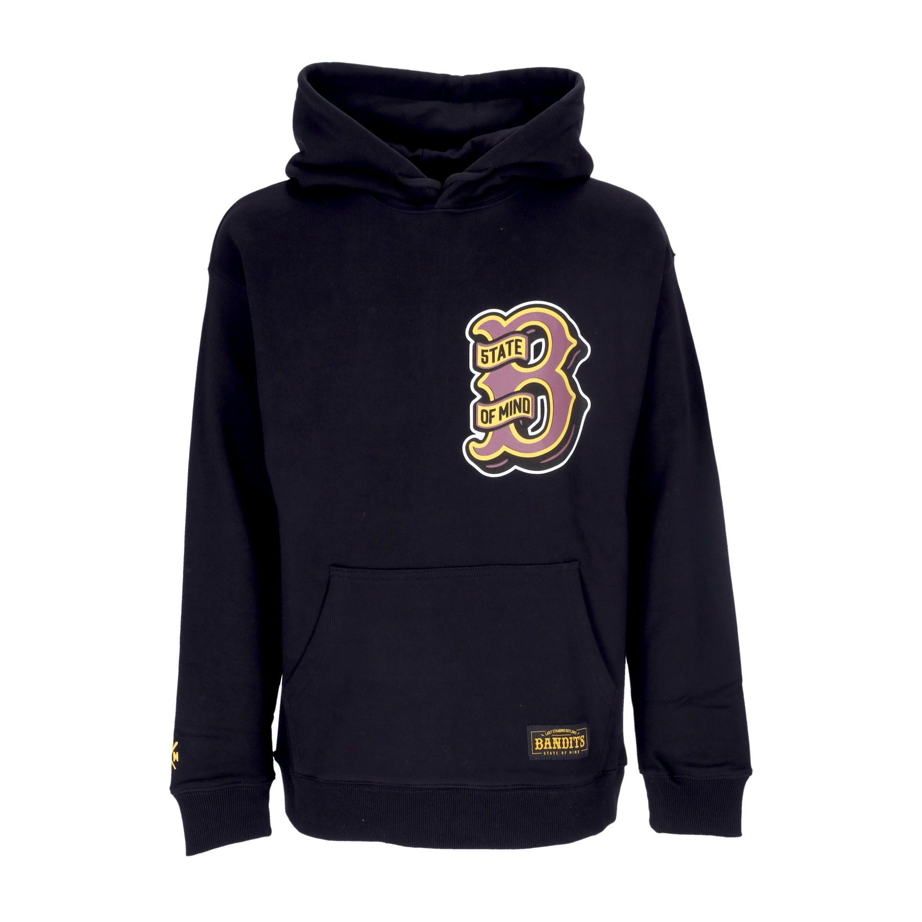 5tate Of Mind, Felpa Cappuccio Uomo Bandits Hoodie, Black