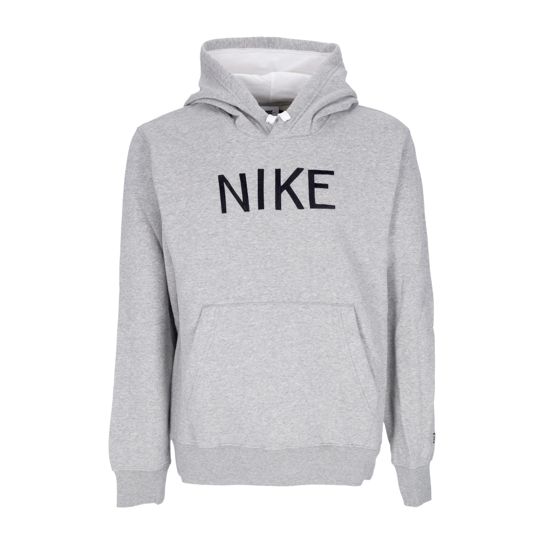 Nike, Felpa Cappuccio Uomo Sportswear Hbr-c Bb Pullover Hoodie, Dk Grey Heather/white/black
