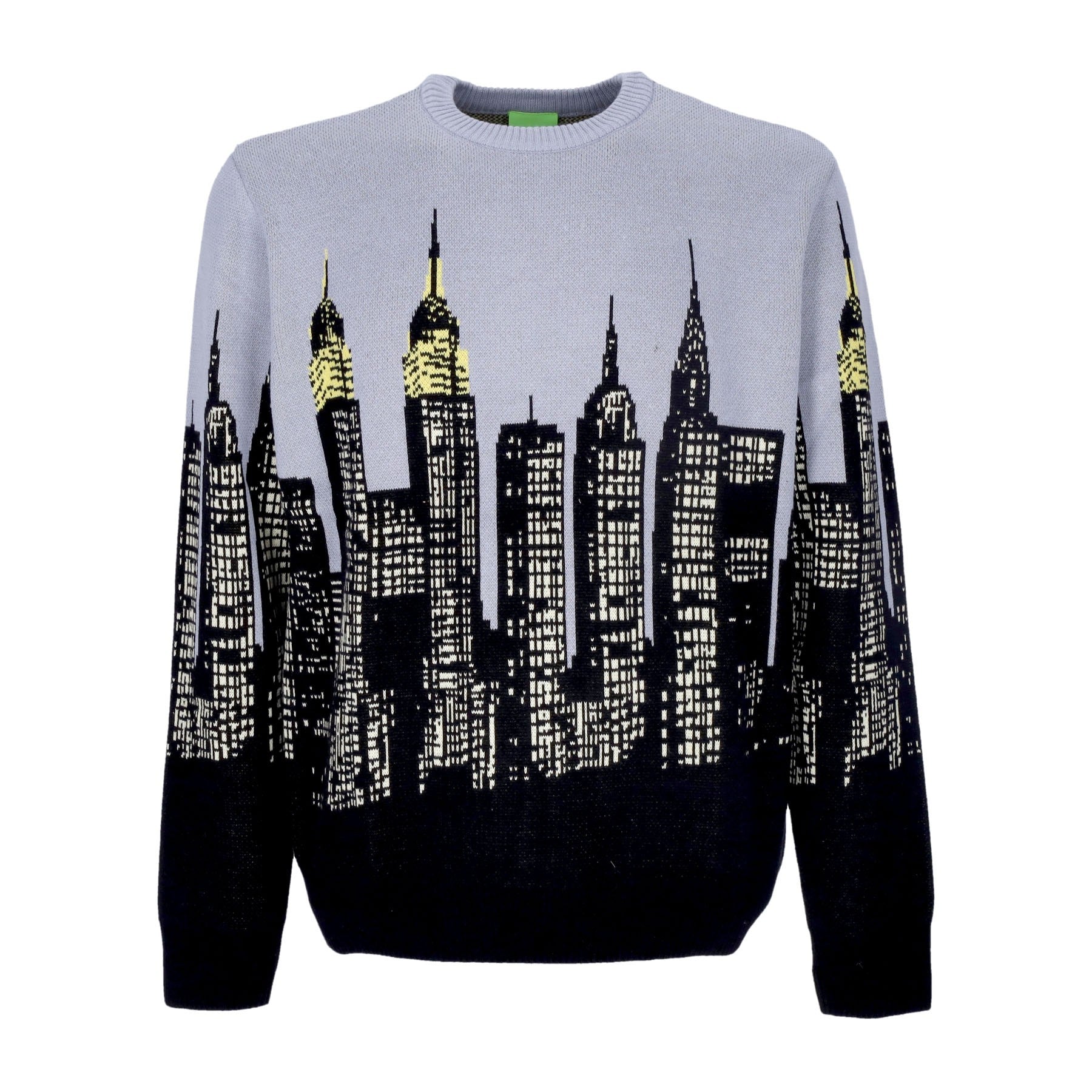 Huf, Maglione Uomo Skyline Crew Sweater, Light Blue