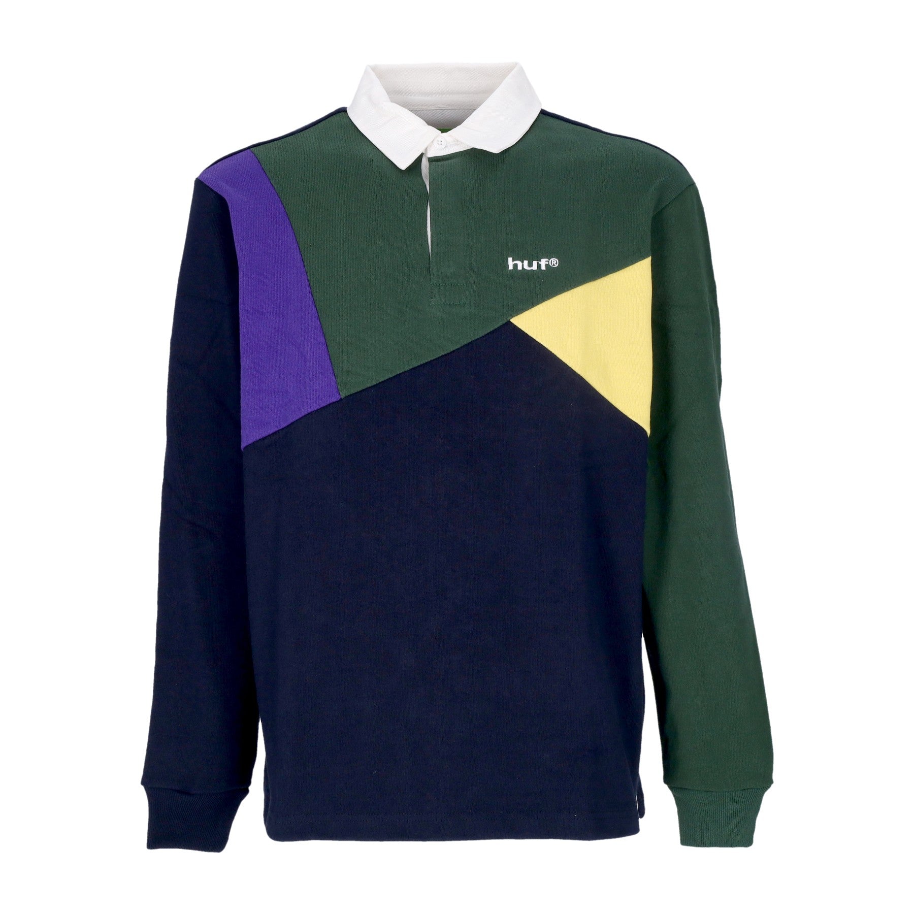 Huf, Polo Manica Lunga Uomo Mixed Up L/s Knit Polo, Navy
