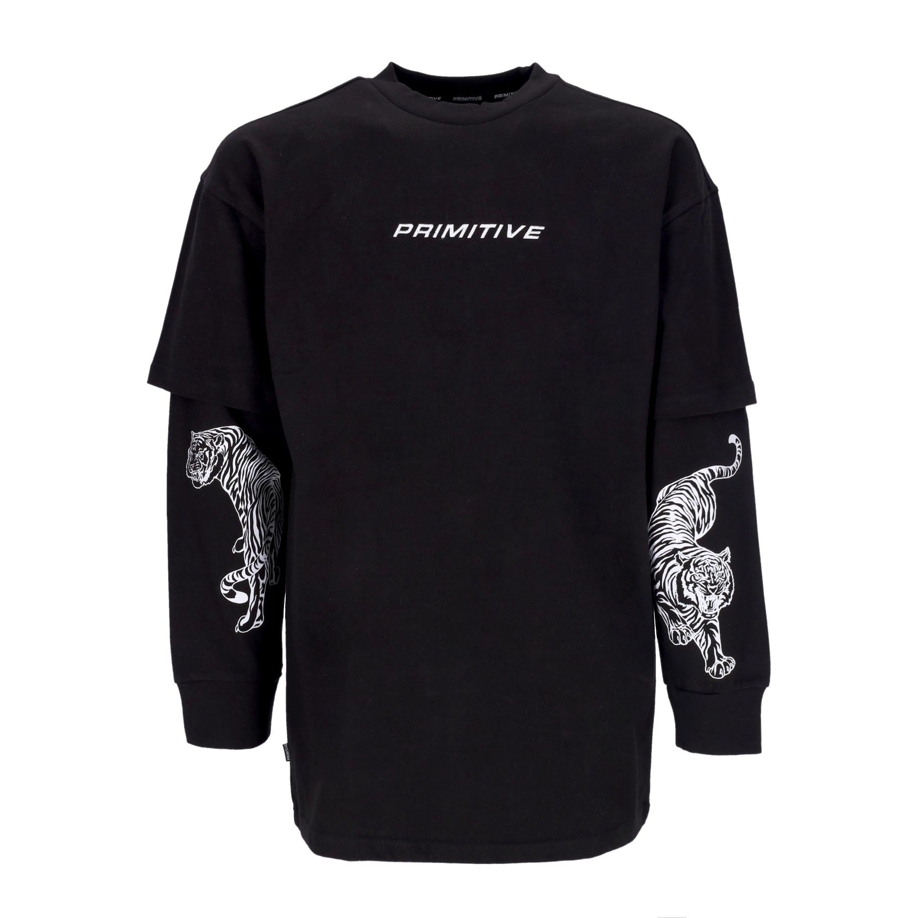 Primitive, Maglietta Manica Lunga Uomo Hunter Two-fer L/s Knit, Black