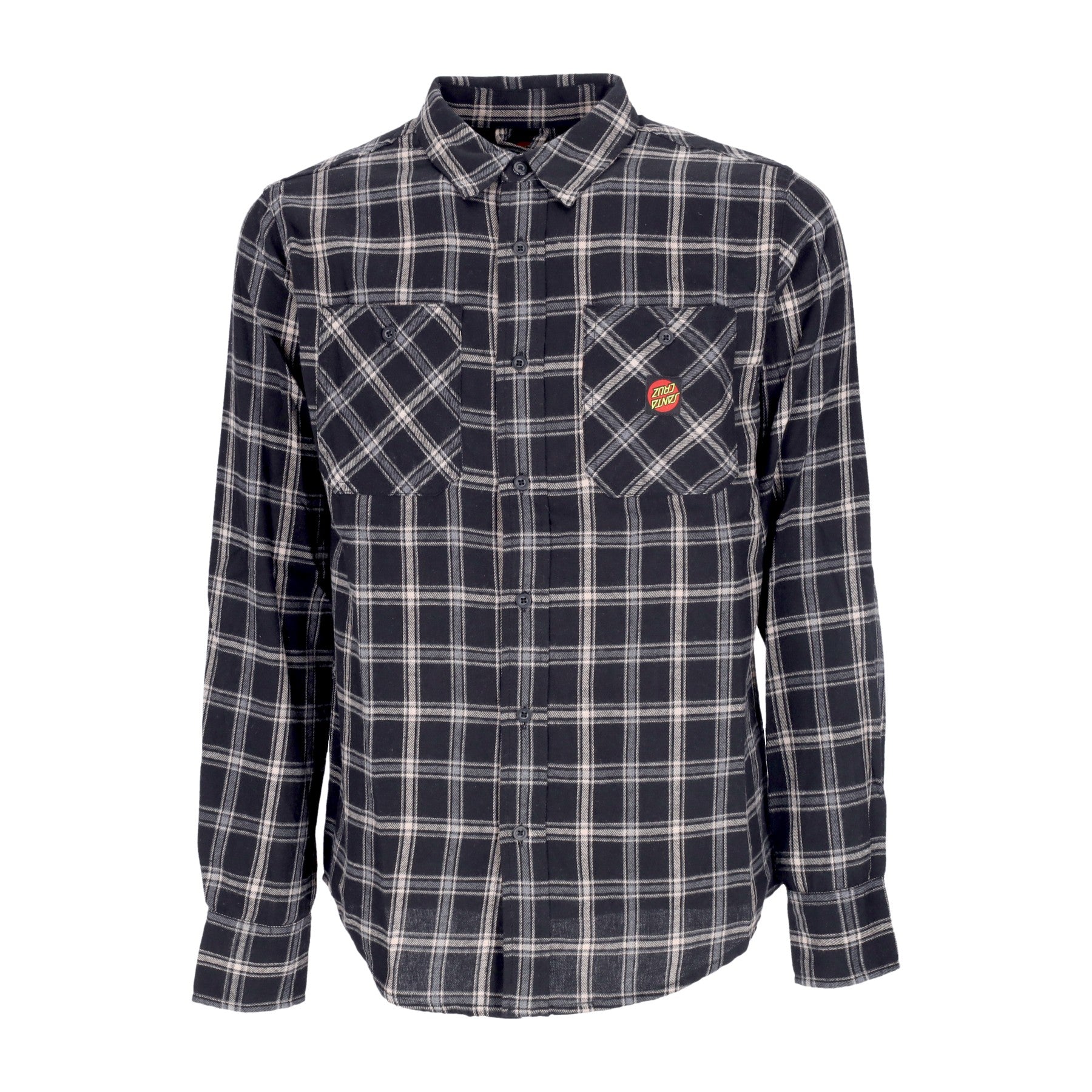 Santa Cruz, Camicia Manica Lunga Uomo Apex L/s Shirt, Black Check